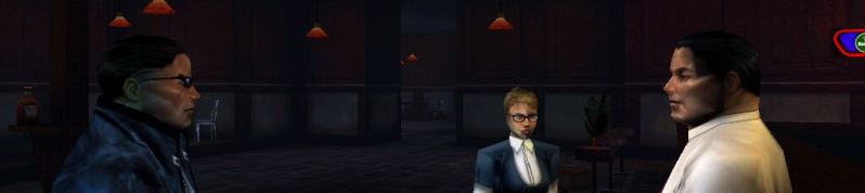 Deus Ex: Interrogating an unsavory reporter.