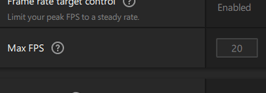 AMD Adrenalin Framerate Setting